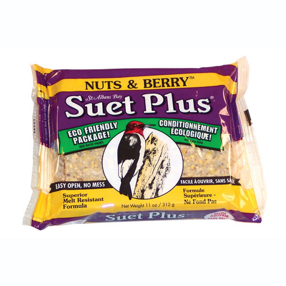 SUET PLUS NUTS & BERRY BLEND SUET CAKE (11 oz)