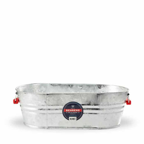 BEHRENS  4 Gallon Hot Dipped Steel Oval Tub