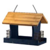 Wood Bird Feeder, Blue, 12-In.