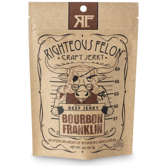 Righteous Felon Bourbon Franklin Beef Jerky