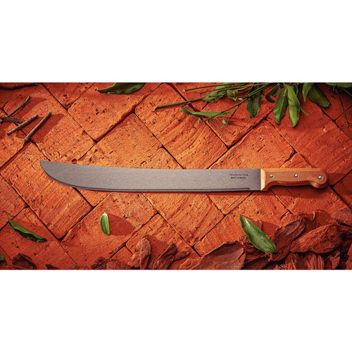 Tramontina Machete with Carbon Steel Blade and Wood Handle