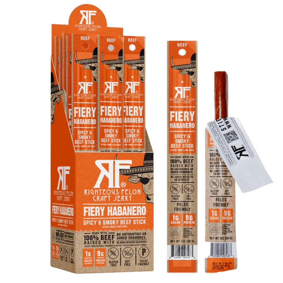 Righteous Felon Fiery Habanero Beef Stick