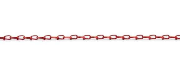 Campbell #3 Double Loop (Inco) Chain, Red Polycoat