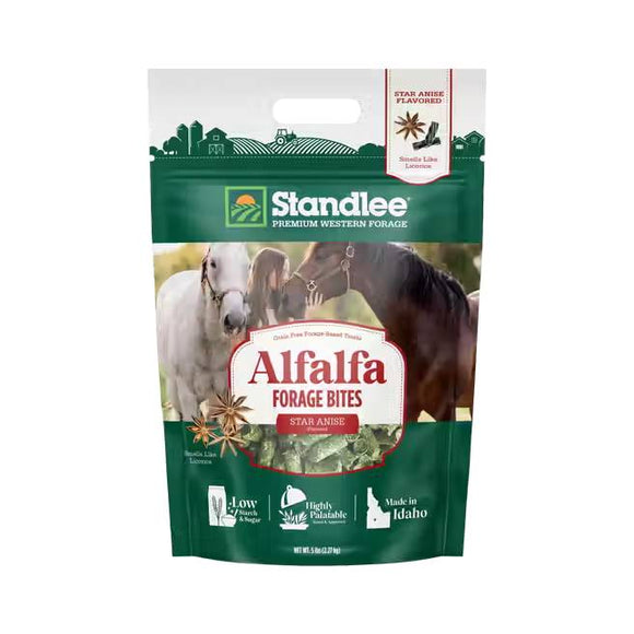 Standlee Premium Western Forage Alfalfa Forage Bites Star Anise Flavored Horse Treats