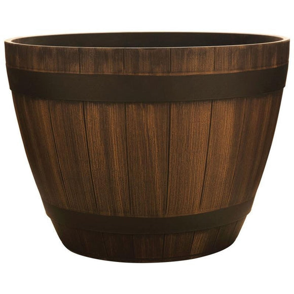 HDR WINE BARREL PLANTER (20.5 INCH, KENTUCKY WALNUT)