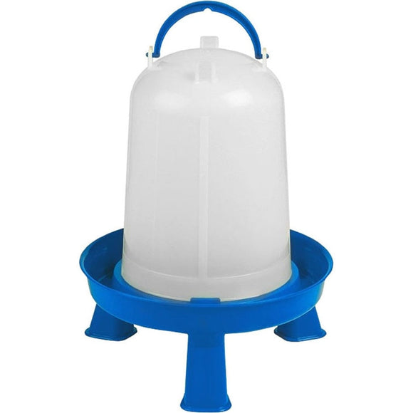 Double-Tuf Poultry Waterer with Legs (BLUE/WHITE)